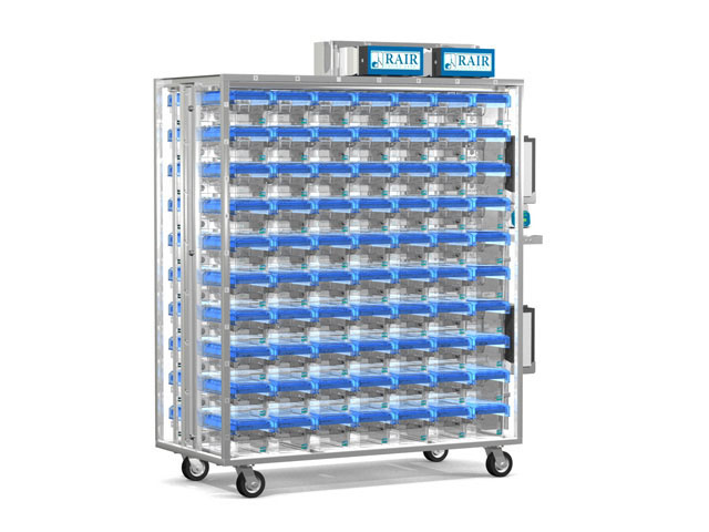Super Mouse 750™ Ventilated Cages for housing laboratory mice.